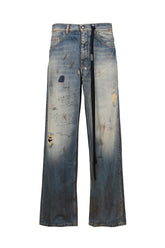 EVAN 5-POCKETS STRAIGHT LEG LOOSE TROUSERS / VINTAGE RUSTY DENIM