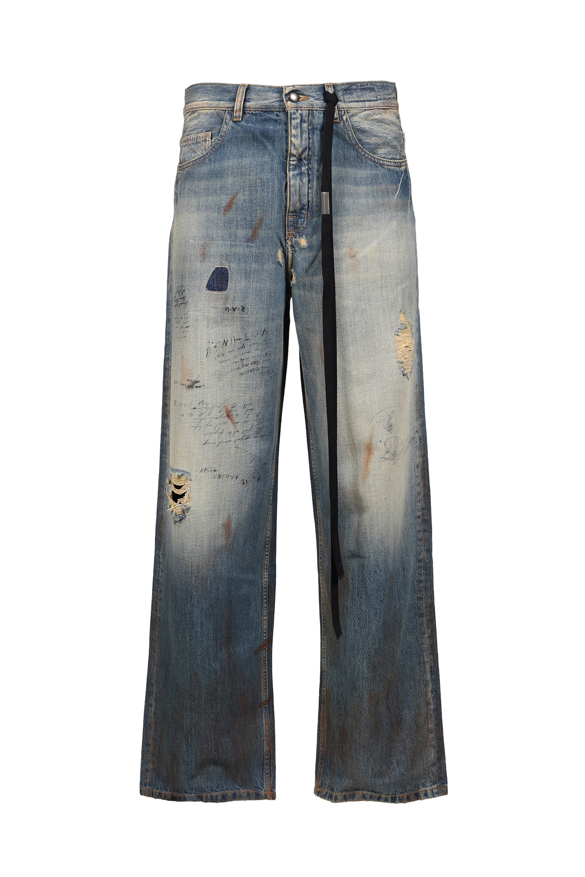 EVAN 5-POCKETS STRAIGHT LEG LOOSE TROUSERS / VINTAGE RUSTY DENIM