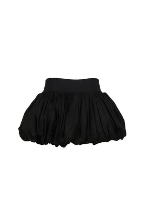 BLACK POUF SKIRT WOVEN / BLK