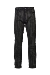 COATING DENIM PANTS / BLK