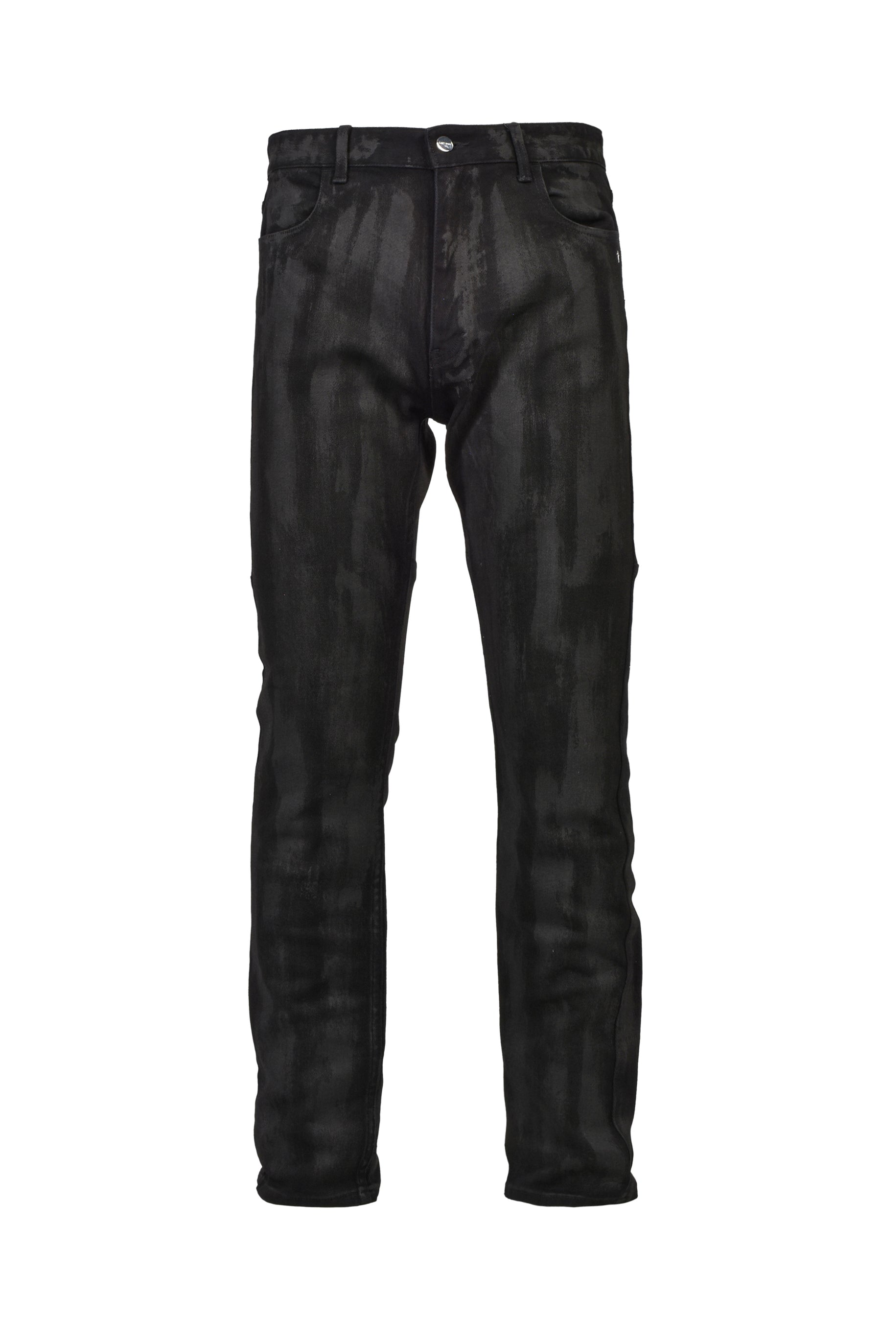 COATING DENIM PANTS / BLK