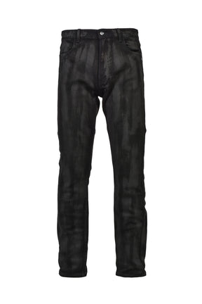 COATING DENIM PANTS / BLK
