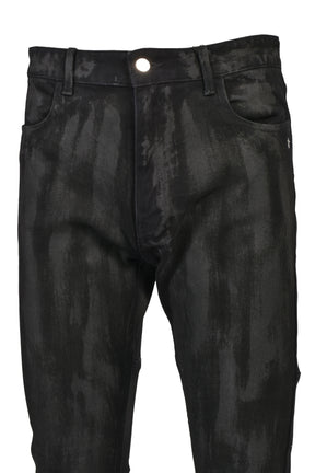COATING DENIM PANTS / BLK