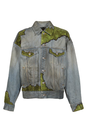 MOSS-GROWN WOOD DENIM JACKET / IND