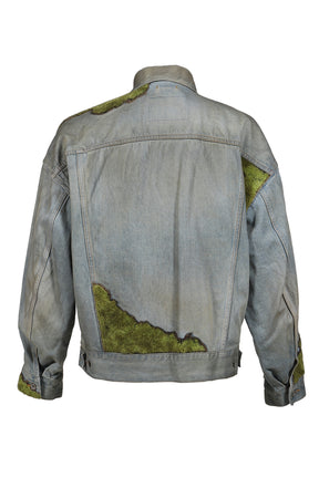 MOSS-GROWN WOOD DENIM JACKET / IND