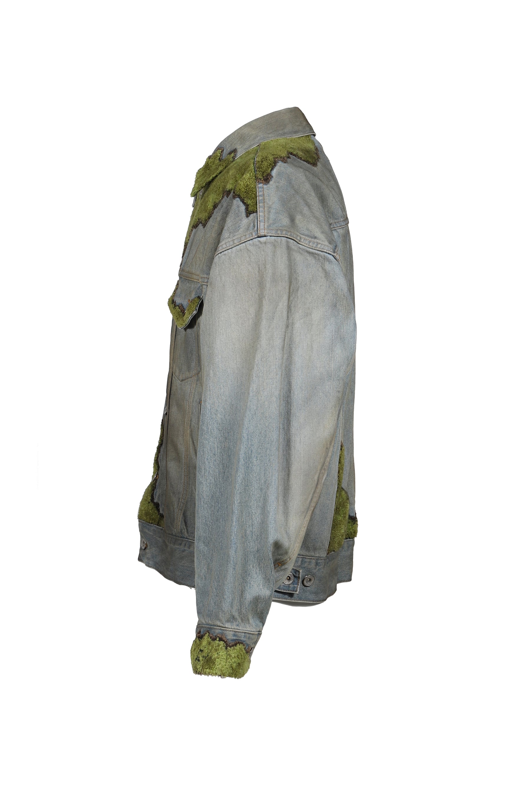 MOSS-GROWN WOOD DENIM JACKET / IND