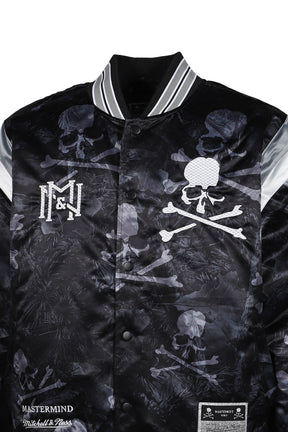 JK16965-CLBBLCK/MSTRMNDXMN PRINT SATIN JKT / BLK