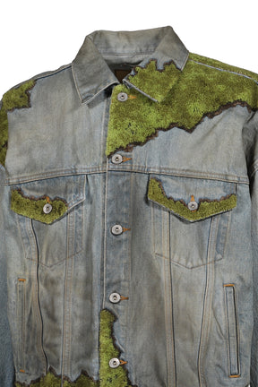 MOSS-GROWN WOOD DENIM JACKET / IND