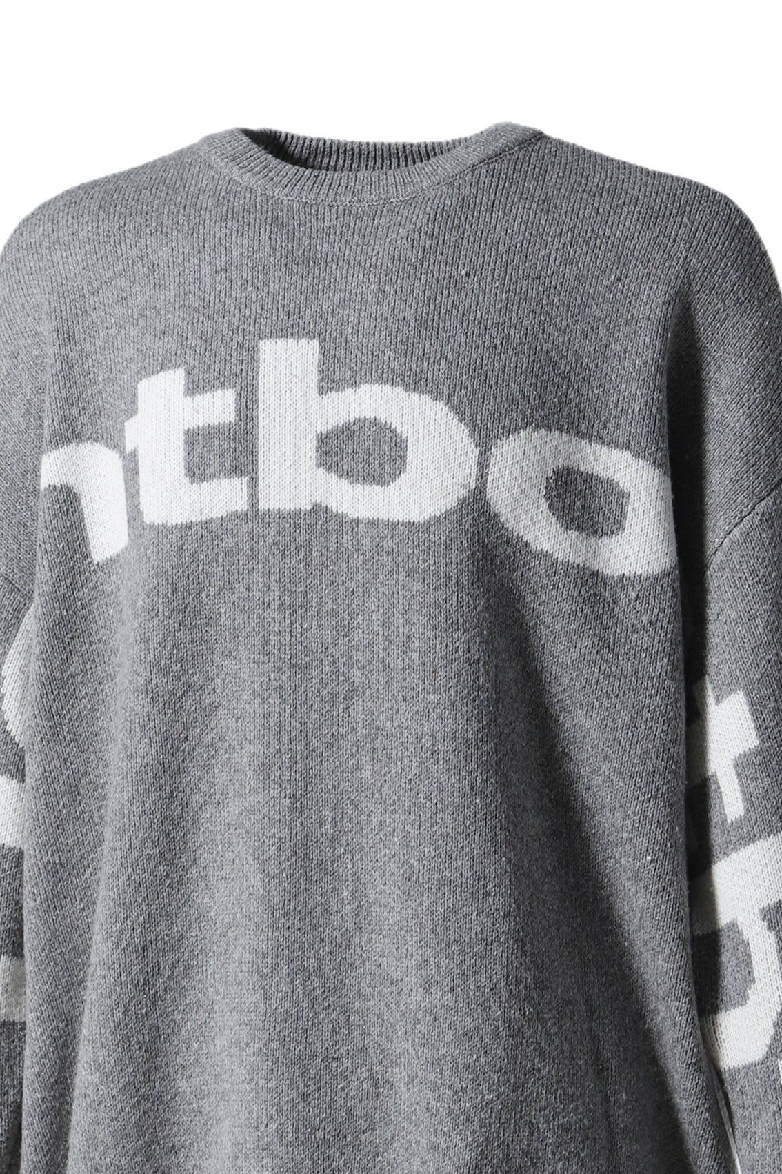 BIG LOGO KNIT SWEATER / GRY