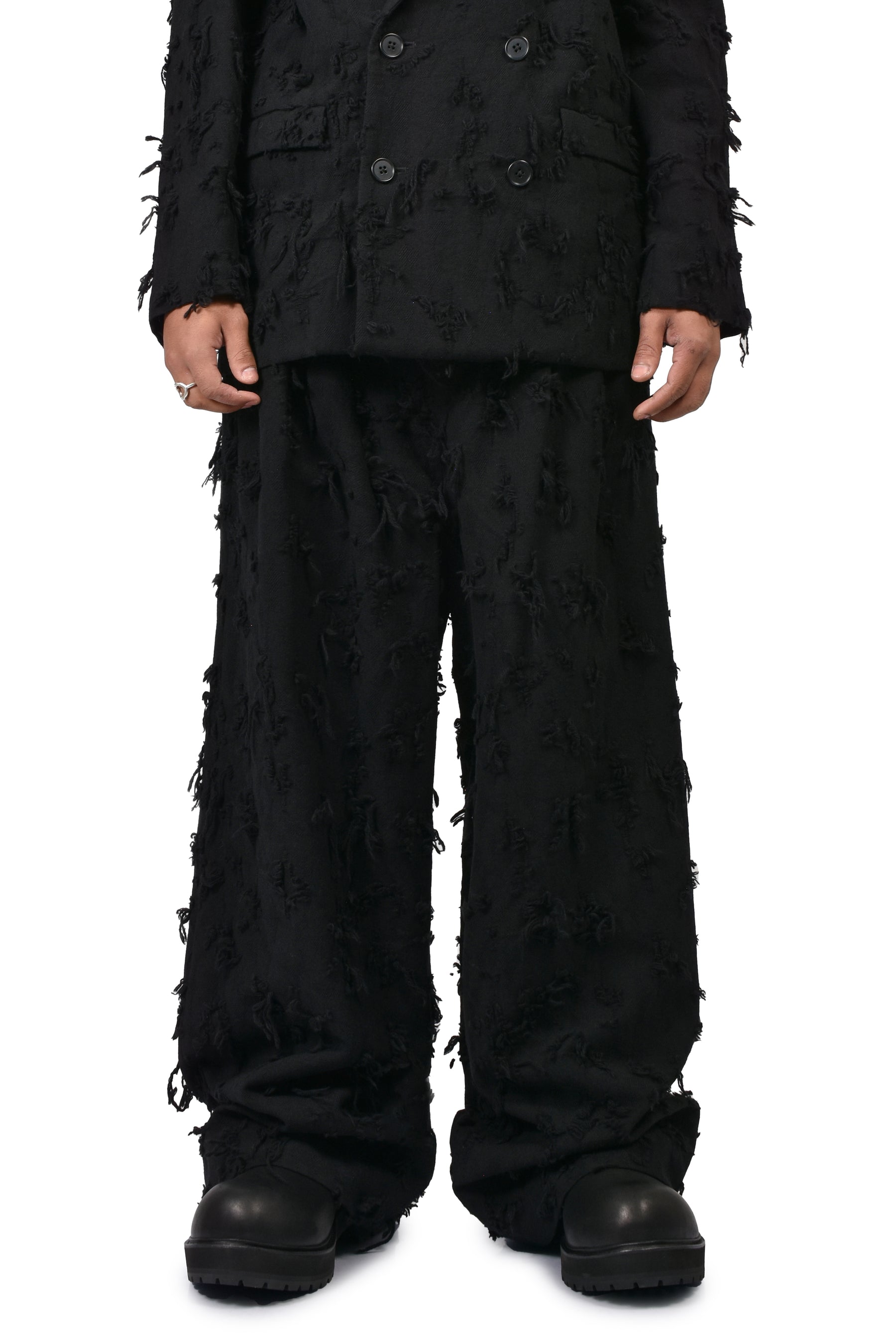 BORO JACQARD SLACKS / BLK