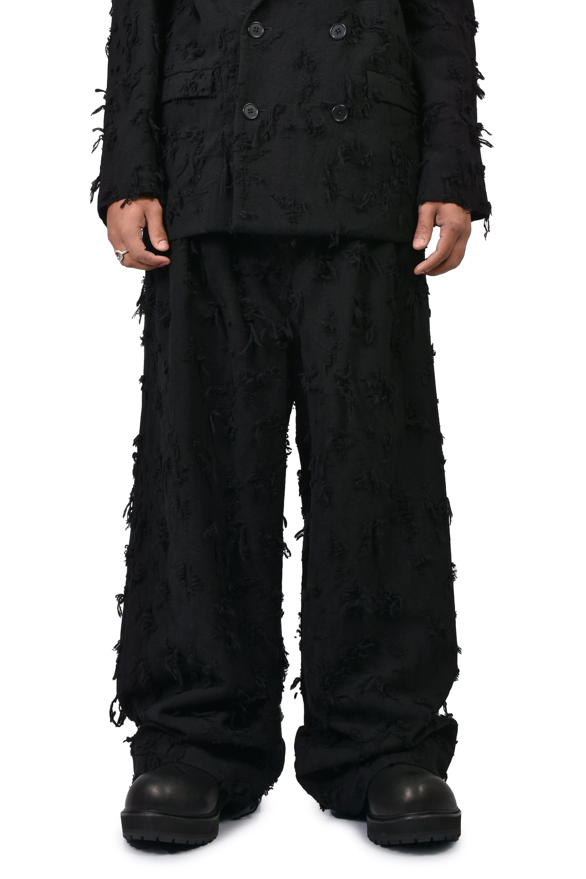 BORO JACQUARD SLACKS / BLK