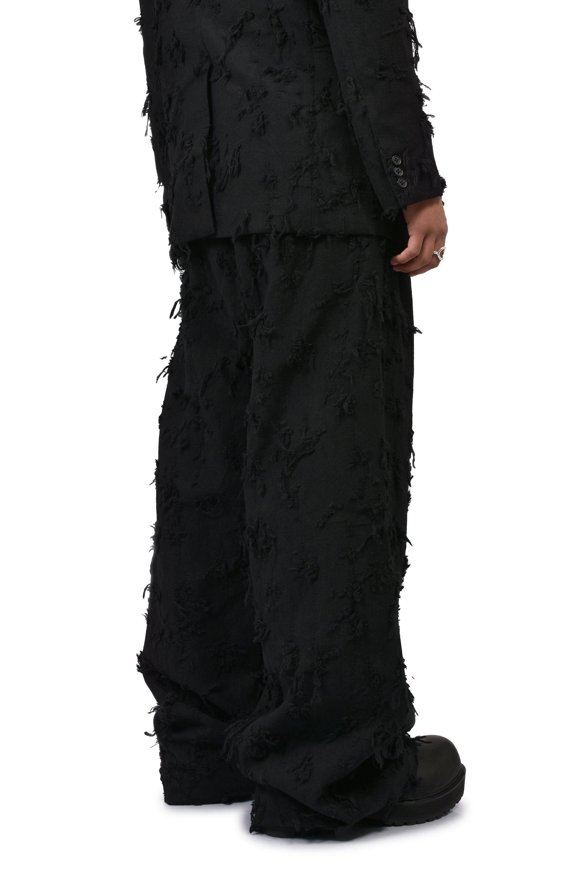 BORO JACQUARD SLACKS / BLK