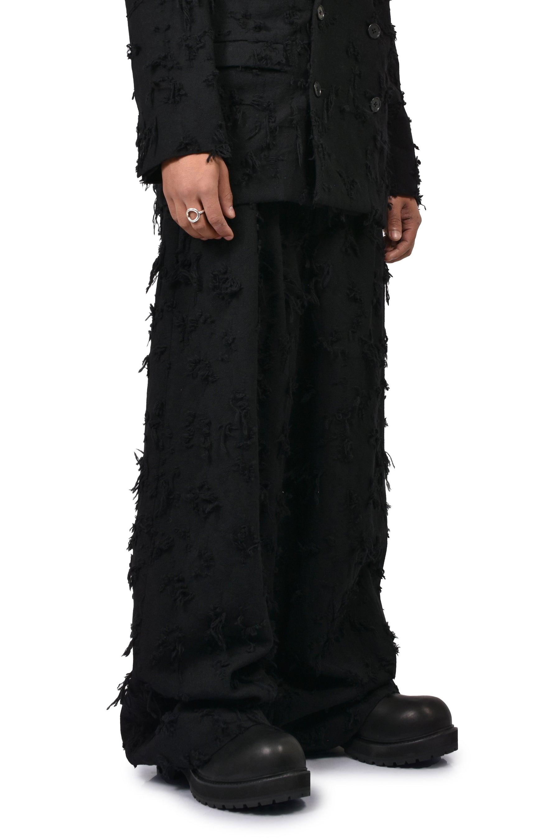 BORO JACQARD SLACKS / BLK