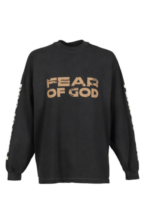 RELAXED LS "FEAR OF GOD" TEE / BLK