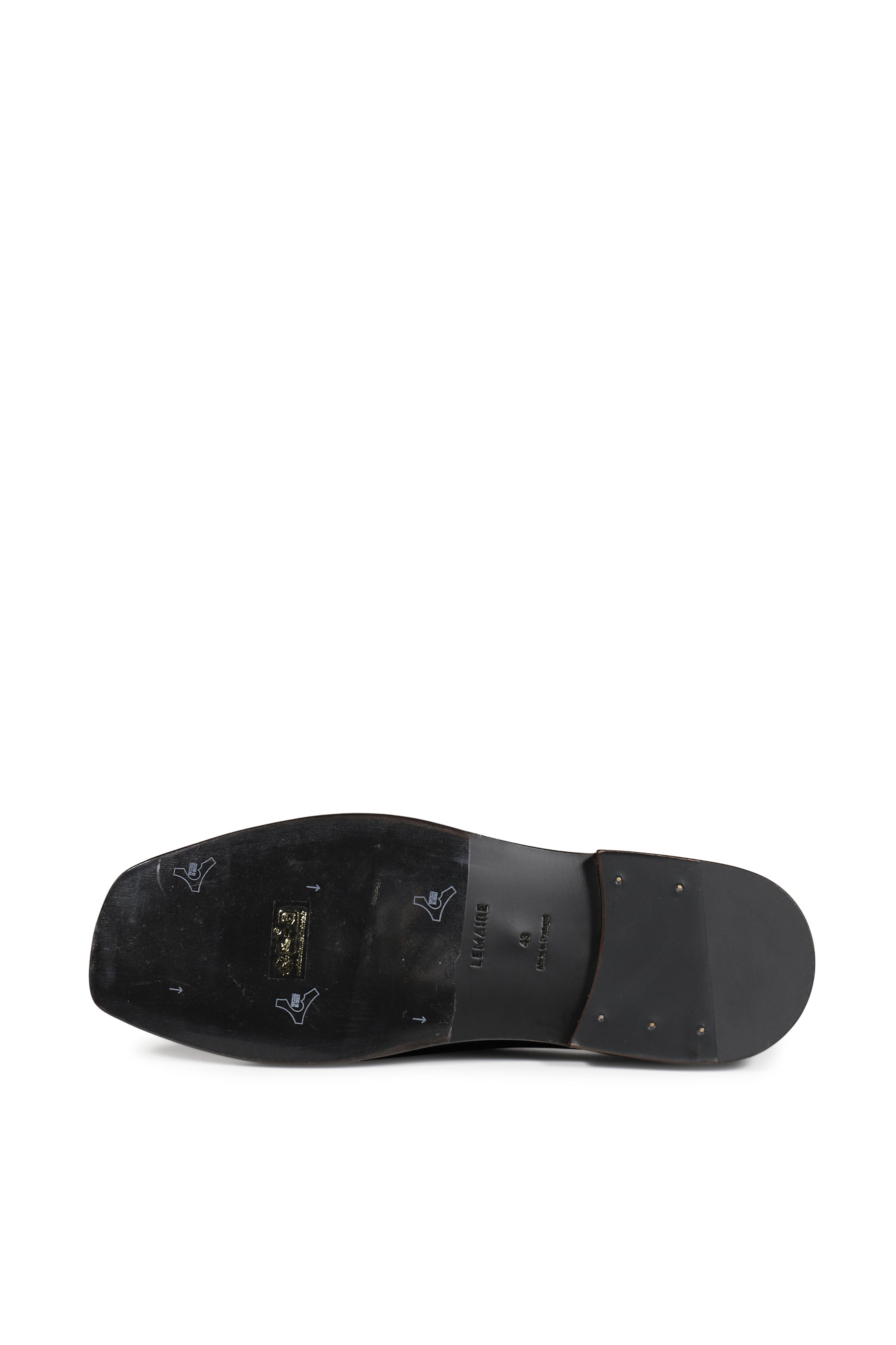 FLAT PIPED SLIPPERS / BLK / DARK CHOCOLATE