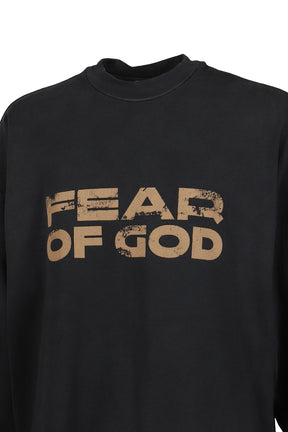 RELAXED LS "FEAR OF GOD" TEE / BLK
