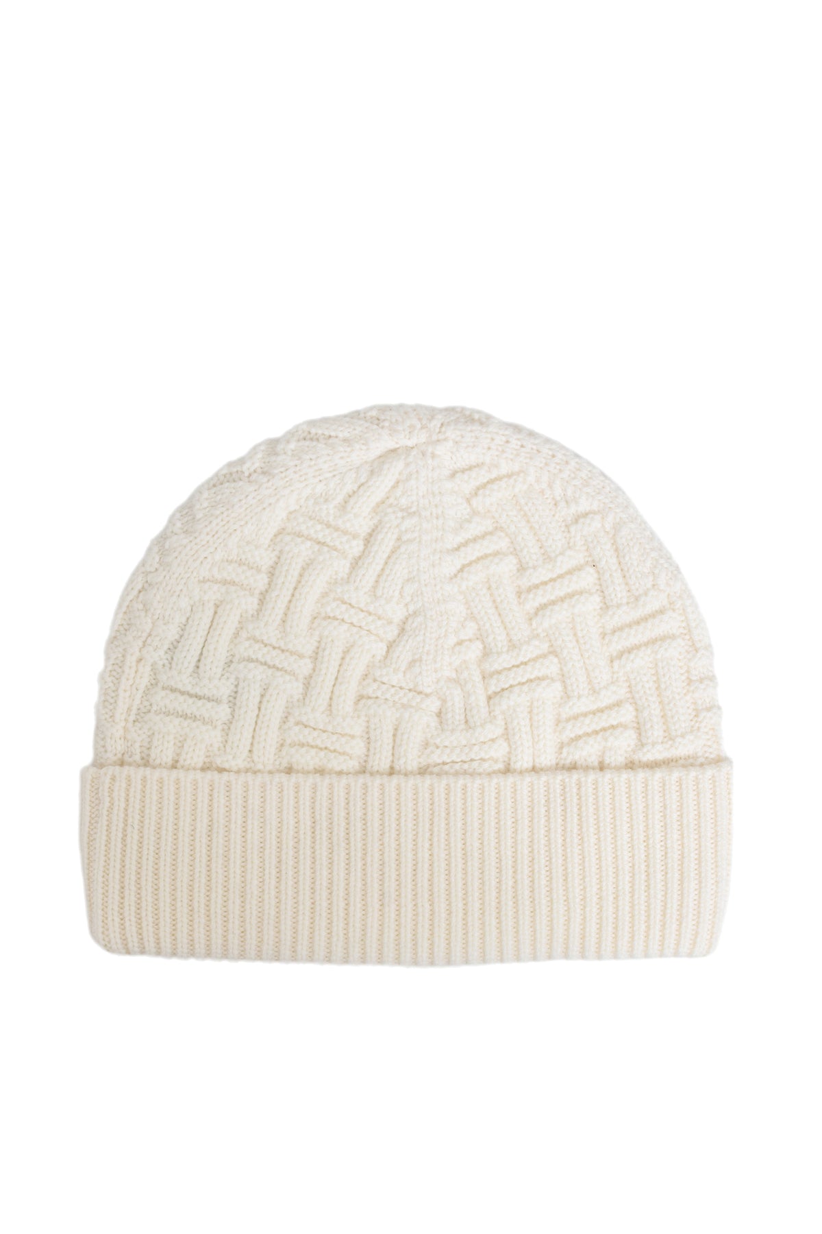 COLUMN STITCH HAT / WHT