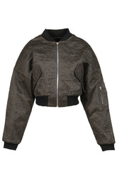 BERLIN CROPPED BOMBER JACKET -VINTAGE CANVAS- (EXCLUSIVE) / VINTAGE BRW 