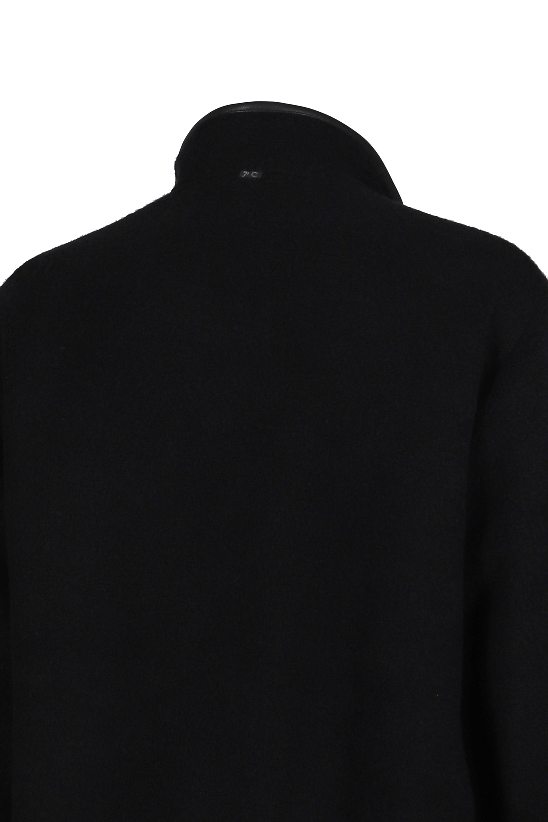 CASHMERE ZIP UP JACKET W / SILVER ZIPPER (BABY CASH) / BLK