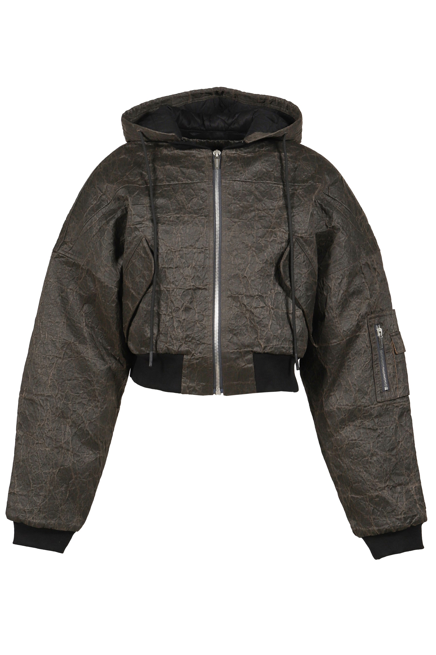 BERLIN CROPPED BOMBER JACKET -VINTAGE CANVAS- (EXCLUSIVE) / VINTAGE BRW 