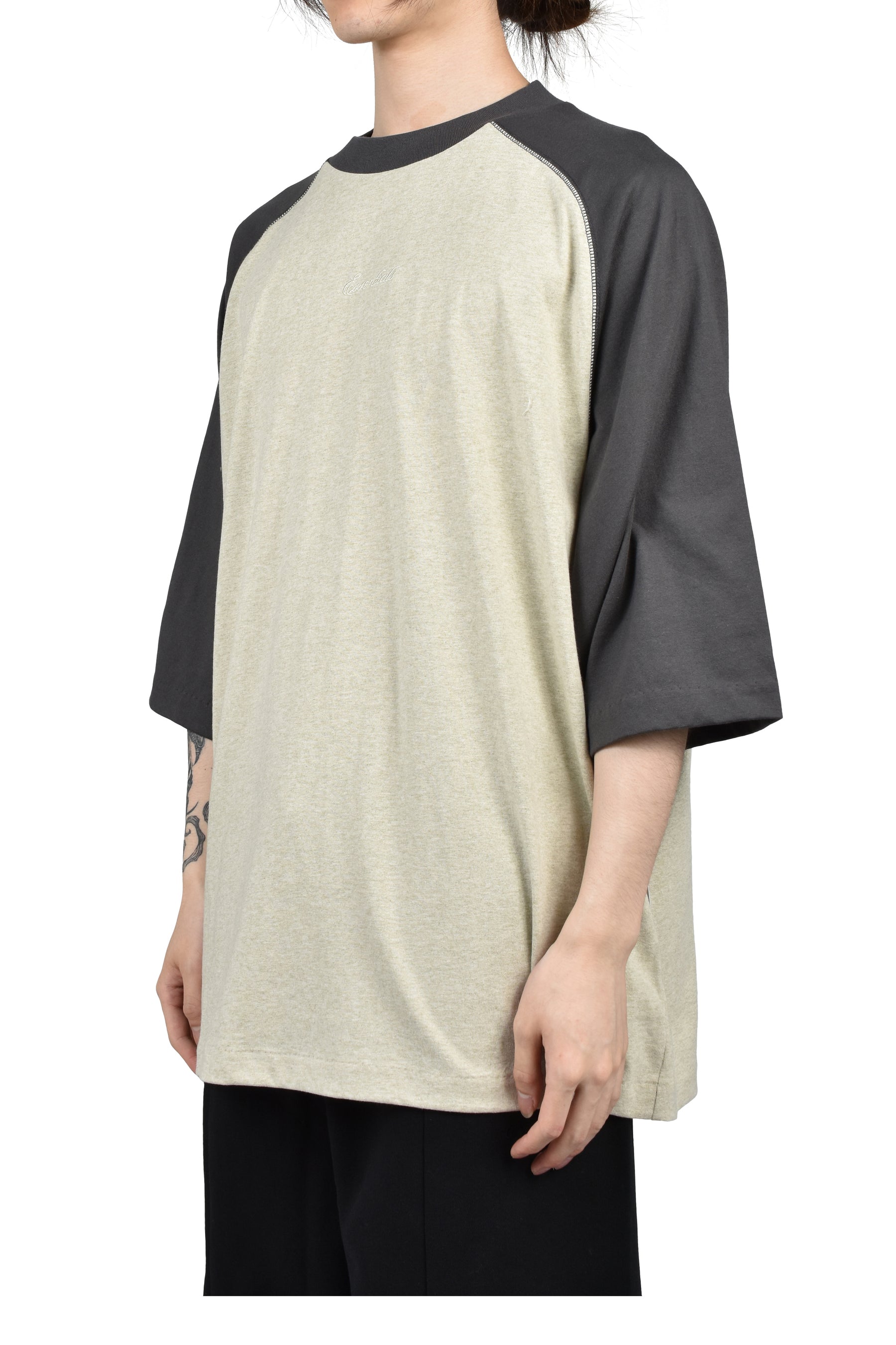 SIGNATURE BASEBALL TEE / HSTONE/IRON GRY