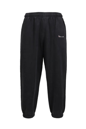 ATHLETIC LOGO ELASTIC SWEATPANTS / BLK