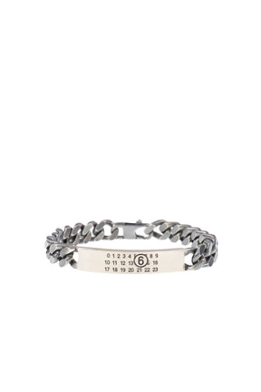 MINIMAL LOGO ID TAG CURB BRACELET / BRUNITO