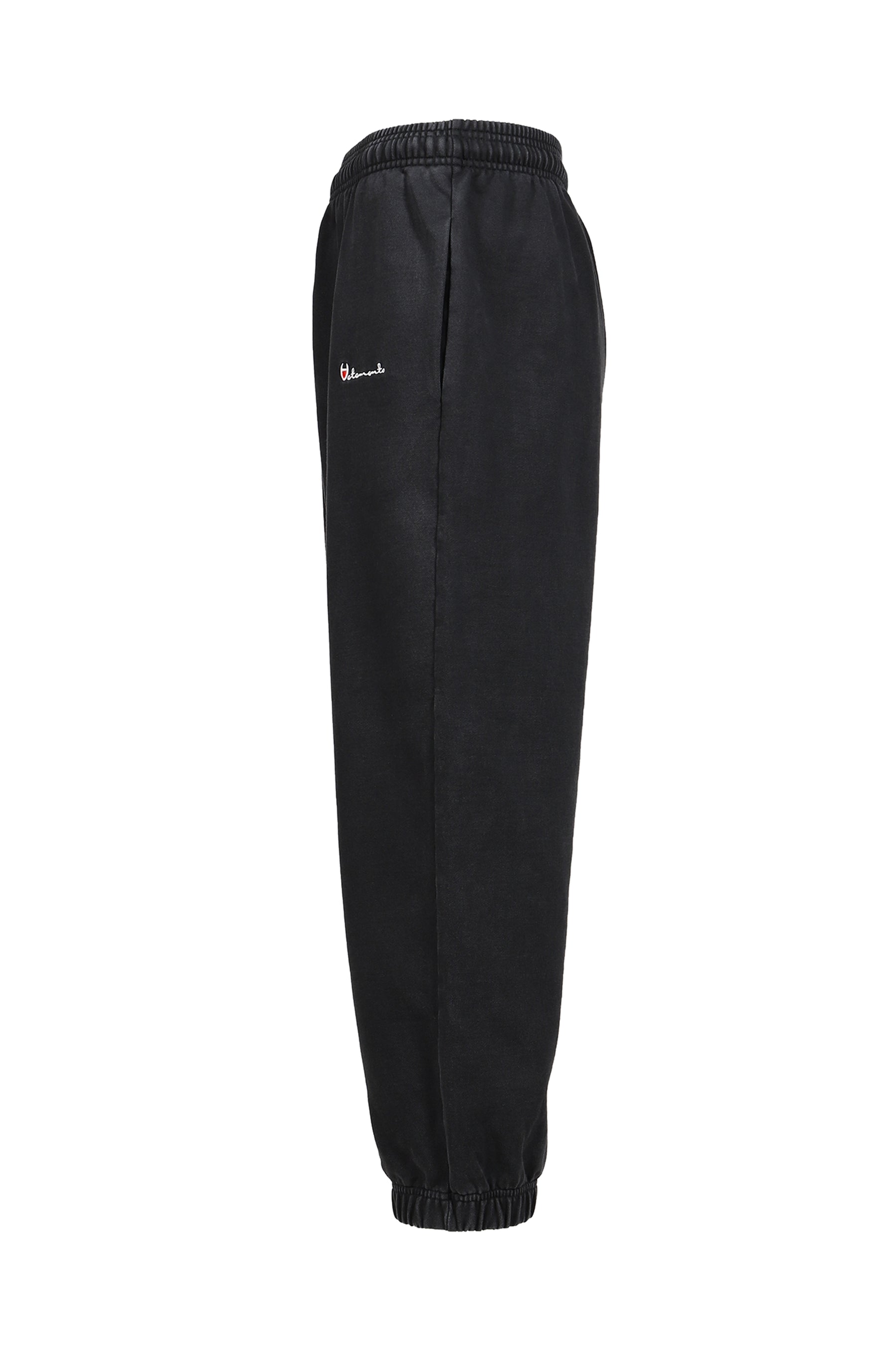 ATHLETIC LOGO ELASTIC SWEATPANTS / BLK