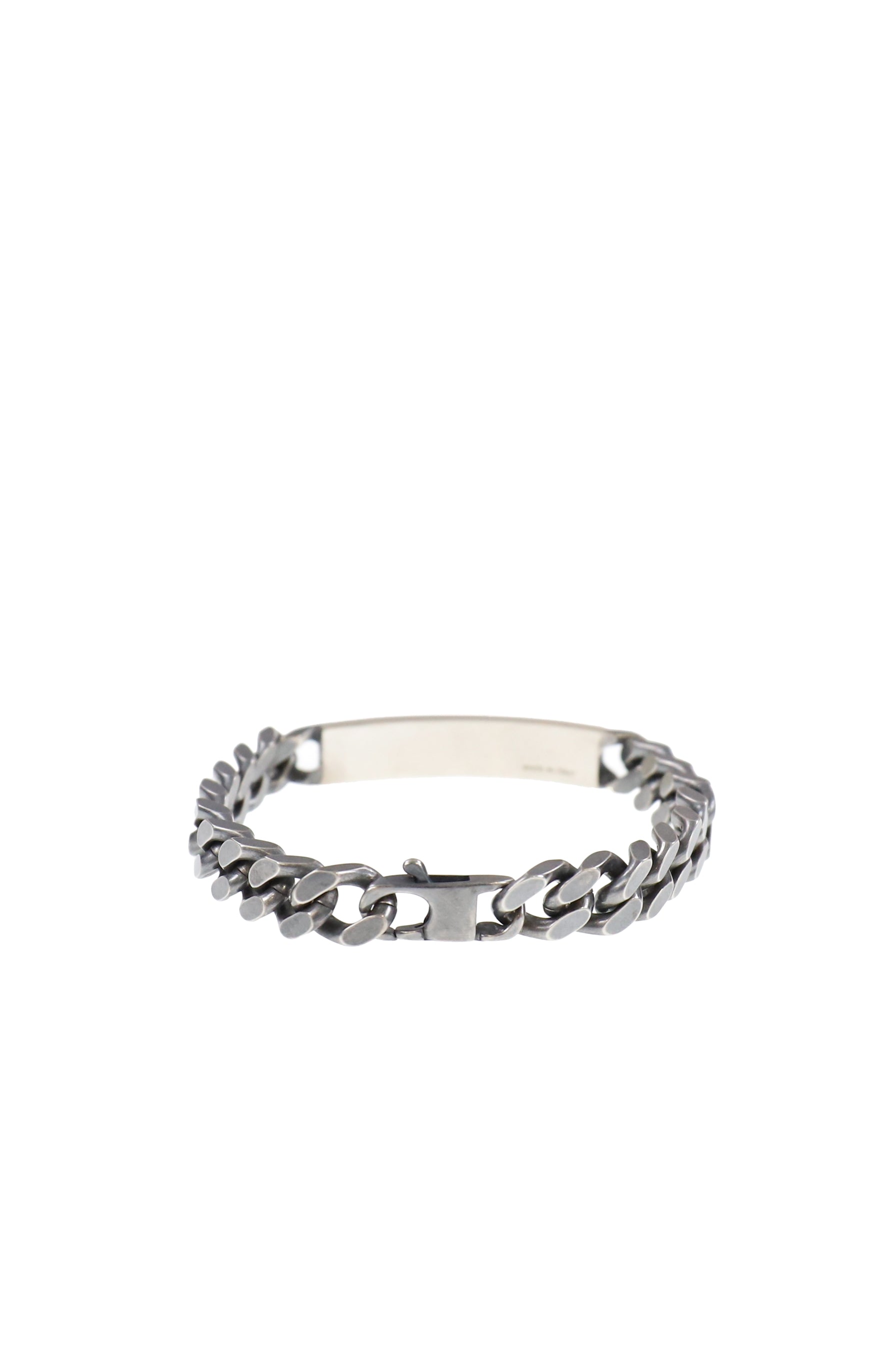 MINIMAL LOGO ID TAG CURB BRACELET / BRUNITO