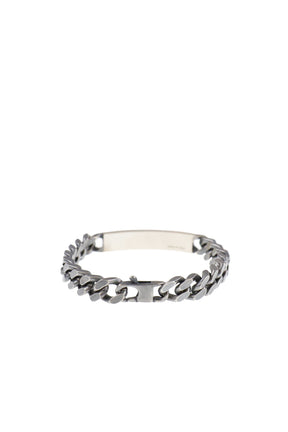 MINIMAL LOGO ID TAG CURB BRACELET / BRUNITO