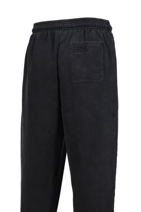 ATHLETIC LOGO ELASTIC SWEATPANTS / BLK