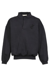 90'S FIT POLO SWEATSHIRT / VTG BLK