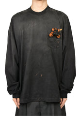 GAS MASK BEAR LONG SLEEVE T-SHIRT / BLK