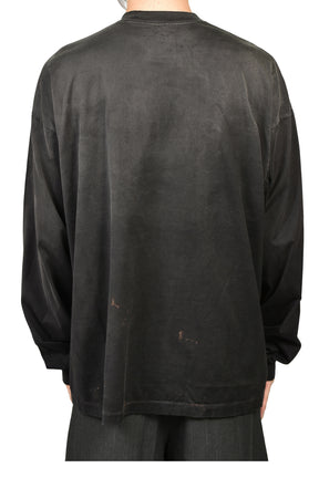 GAS MASK BEAR LONG SLEEVE T-SHIRT / BLK