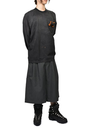 GAS MASK BEAR LONG SLEEVE T-SHIRT / BLK