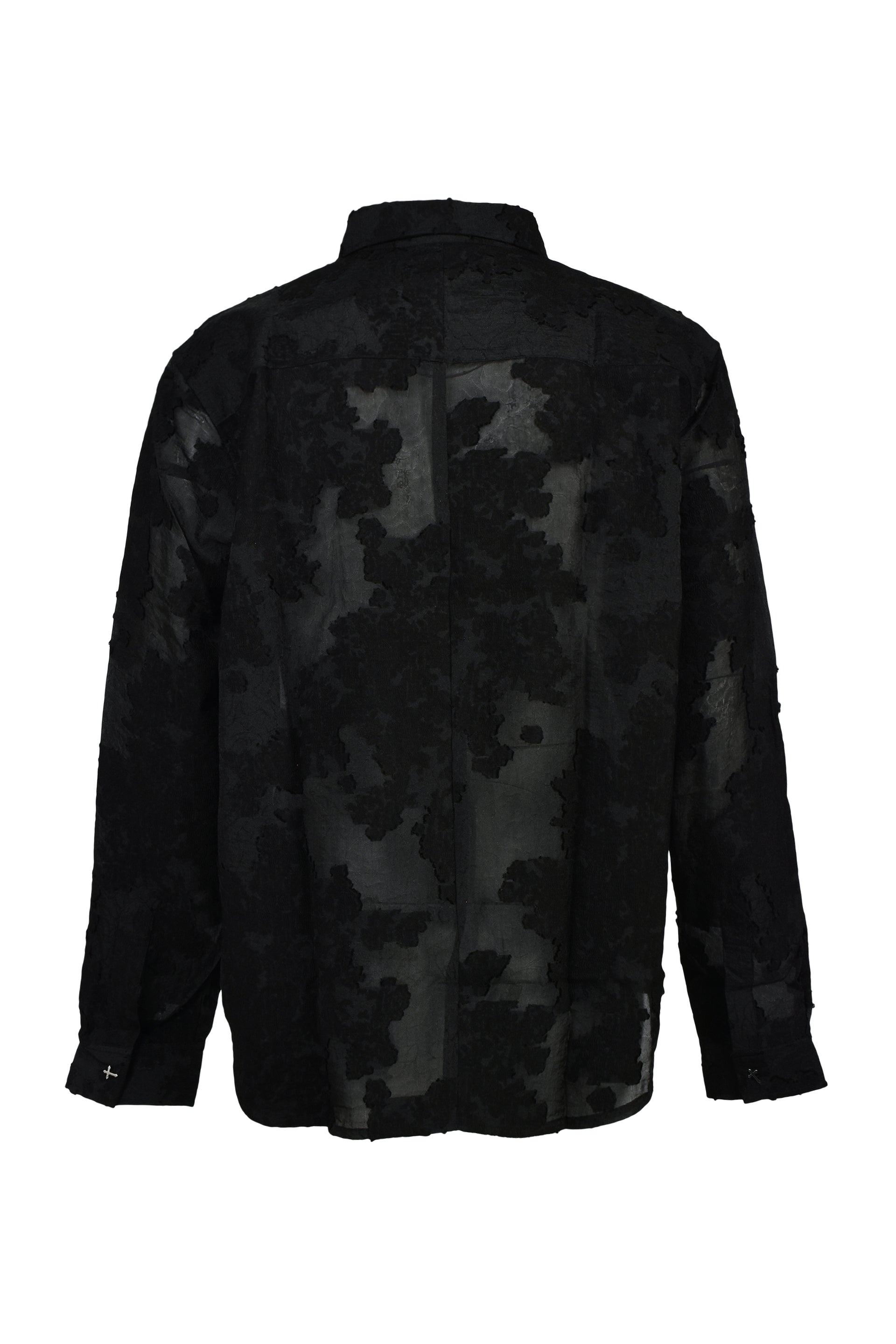 BLACK FLOWERS L/S SHIRT / BLK