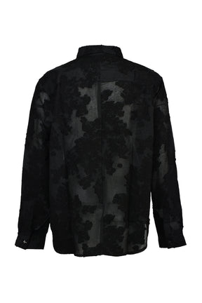 BLACK FLOWERS L/S SHIRT / BLK