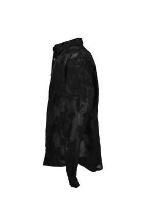 BLACK FLOWERS L/S SHIRT / BLK
