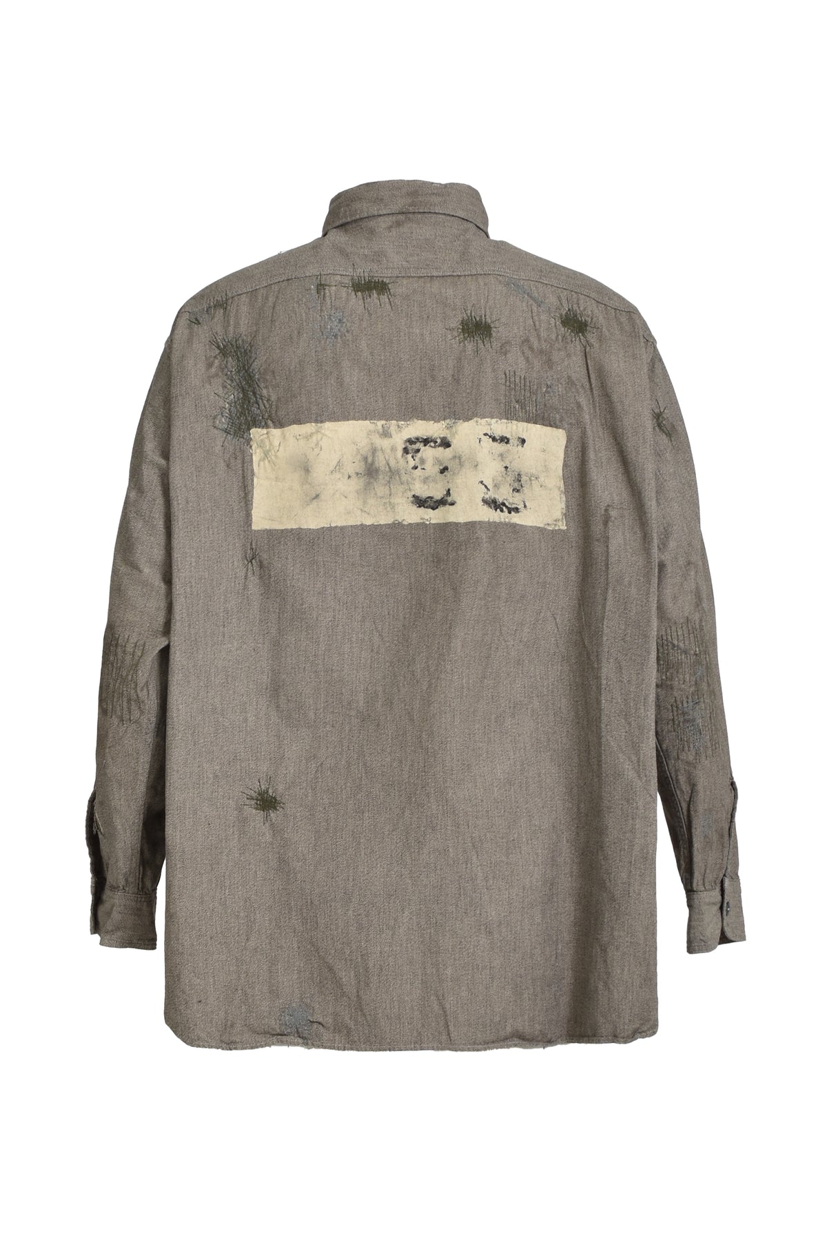 PRISONER BLACK CHAMBRAY SHIRTS / BLK REPAIED