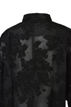 BLACK FLOWERS L/S SHIRT / BLK