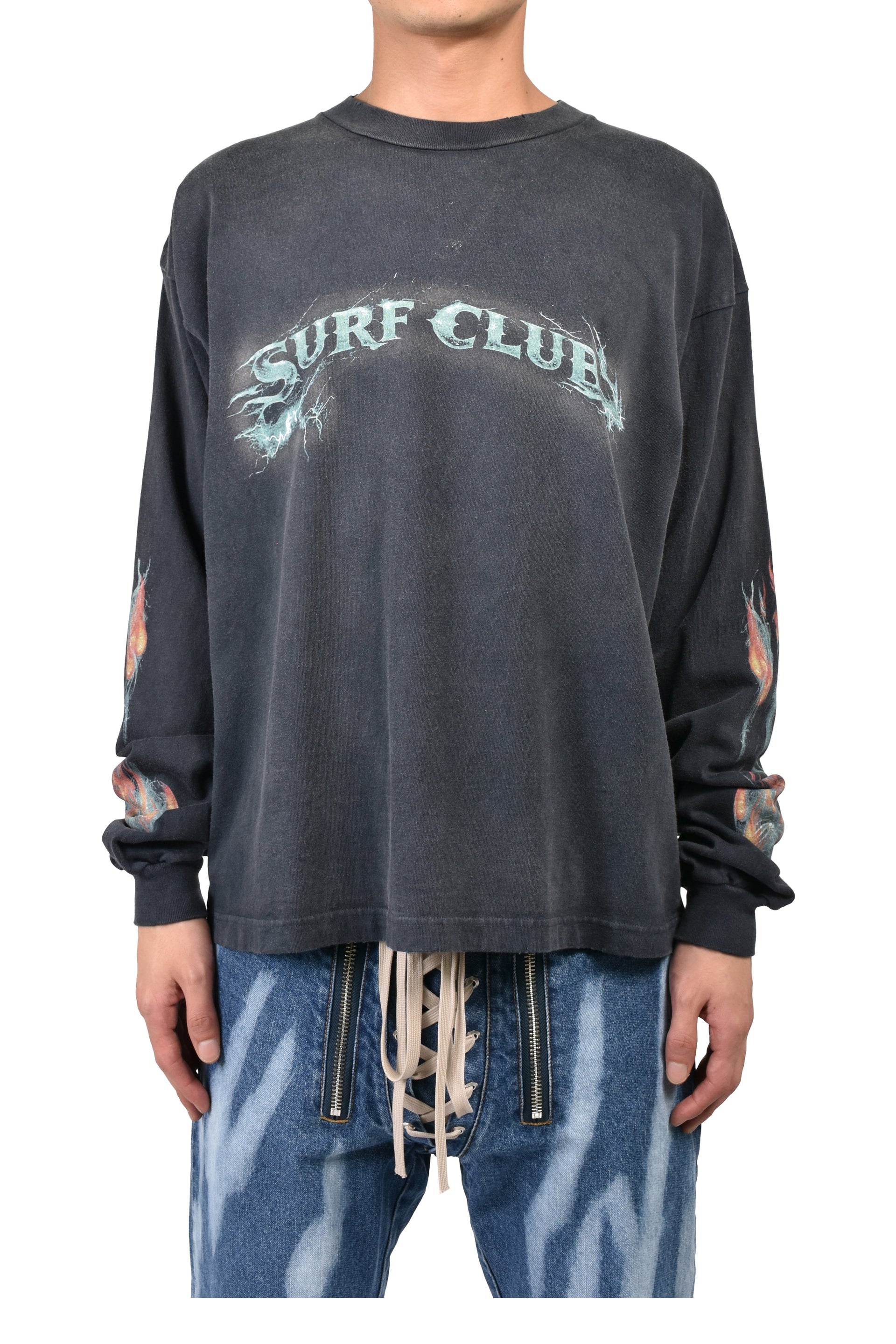 SURF CLUB L/S T-SHIRTS / BLK