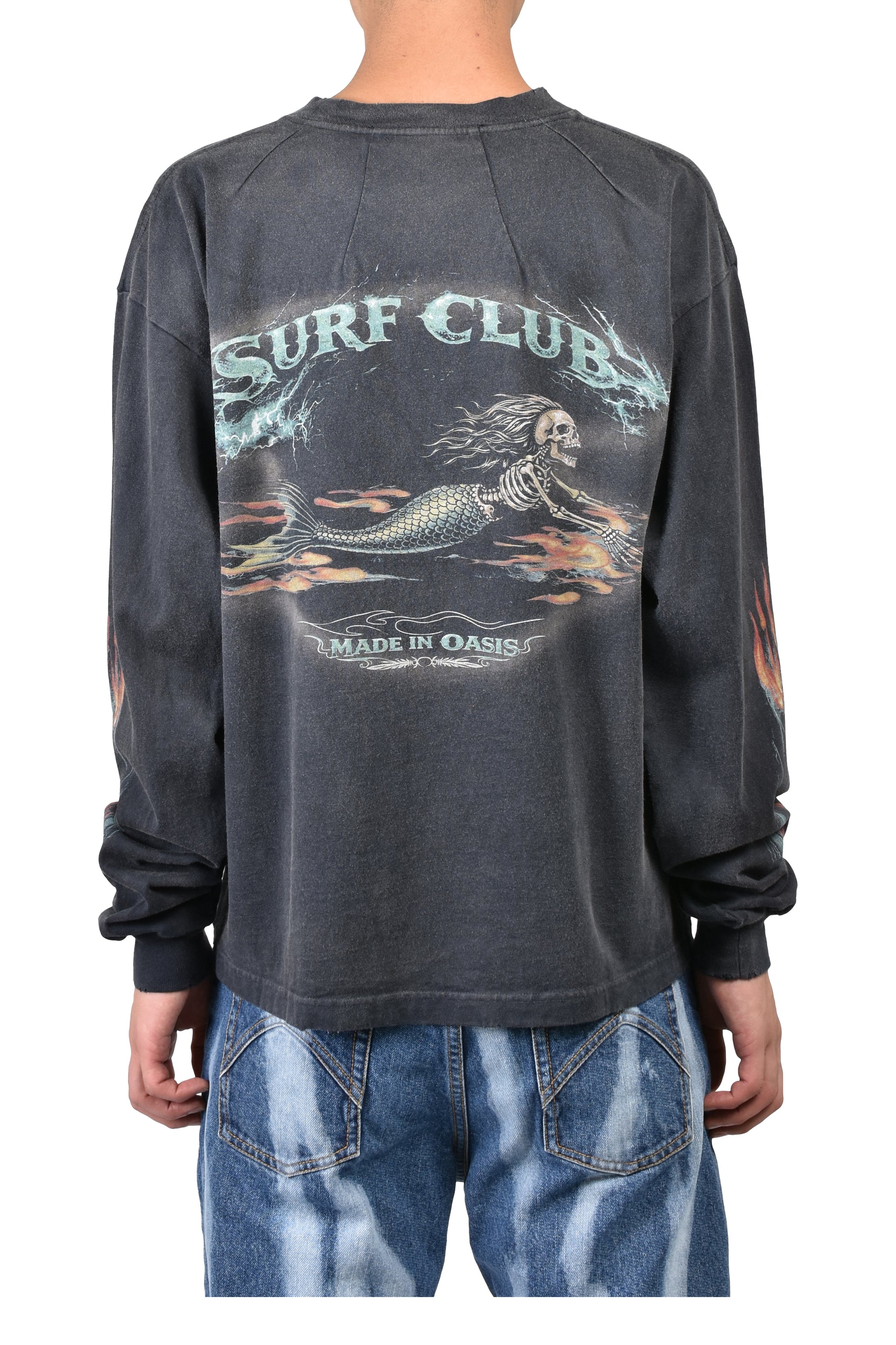 SURF CLUB L/S T-SHIRTS / BLK