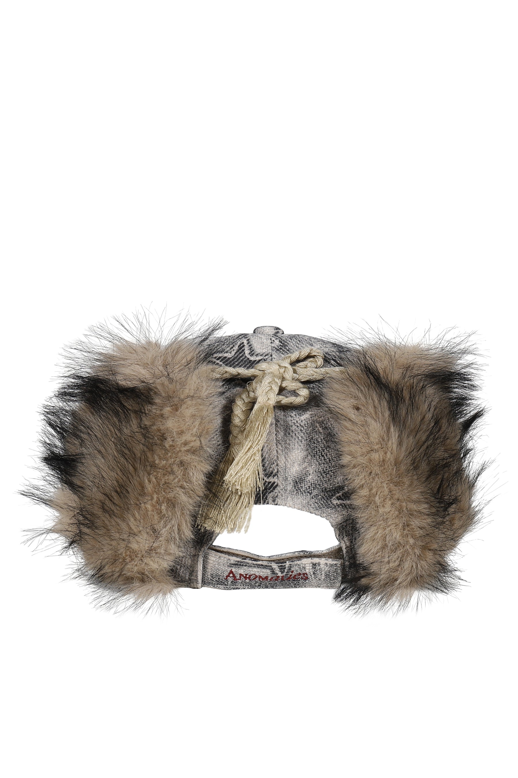 STAR SWOOSH FAUX FUR BASEBALL CAP / GRY