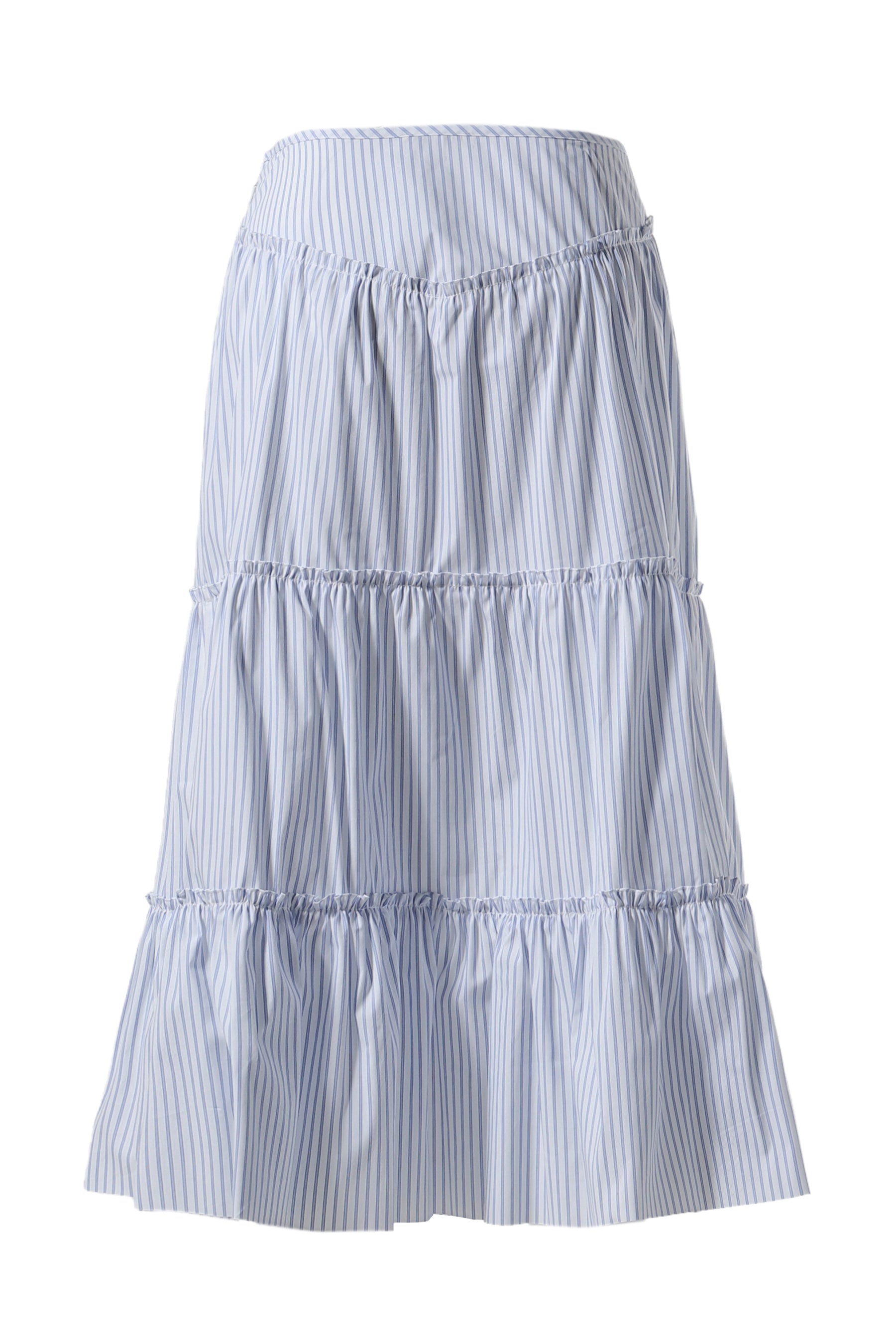 RODEO TIERED RUFFLE SKIRT / STRIPE