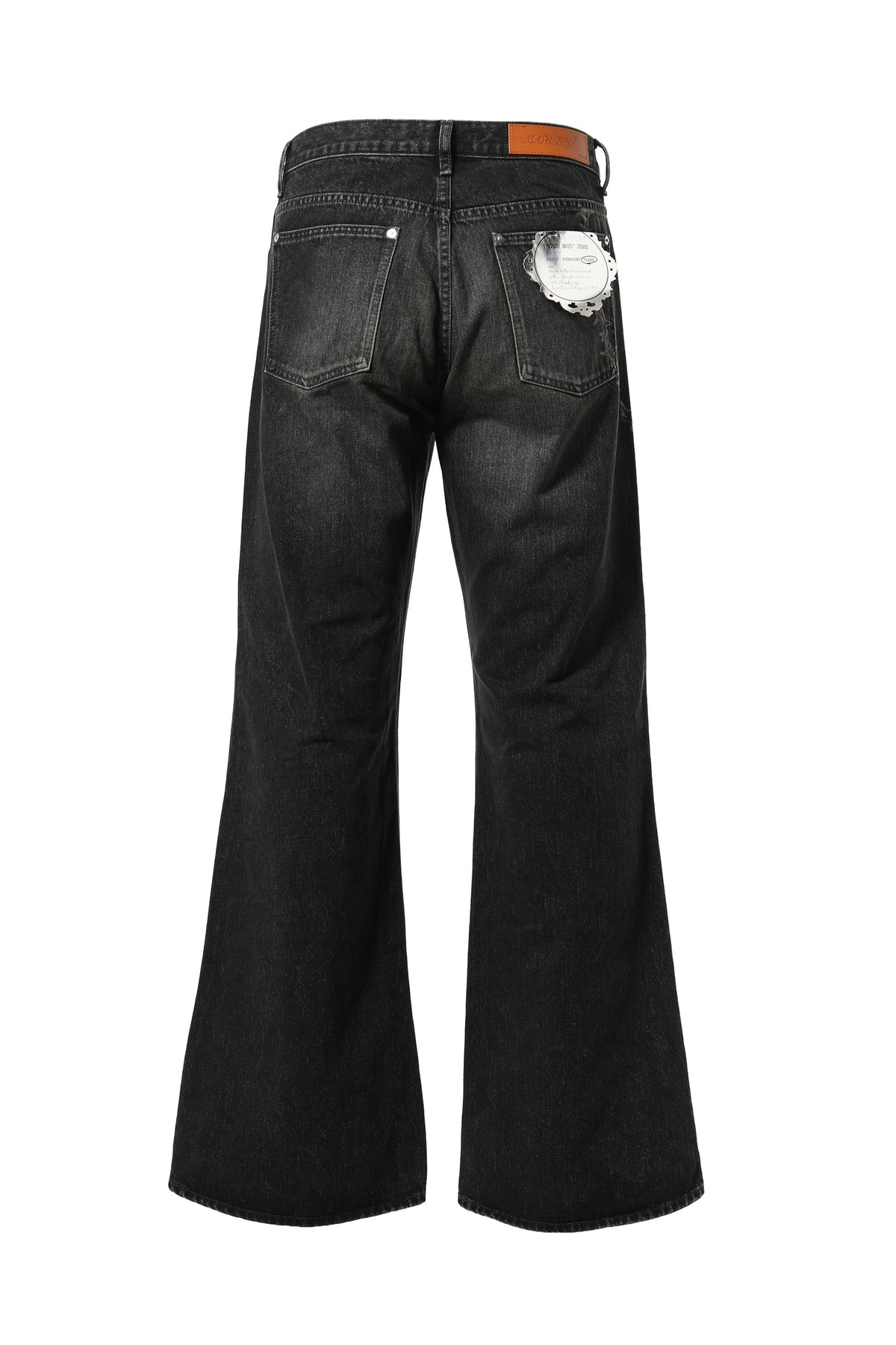 "MASUBOYS" BOOT-CUT JEANS (FADED) / BLK