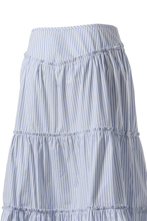 RODEO TIERED RUFFLE SKIRT / STRIPE