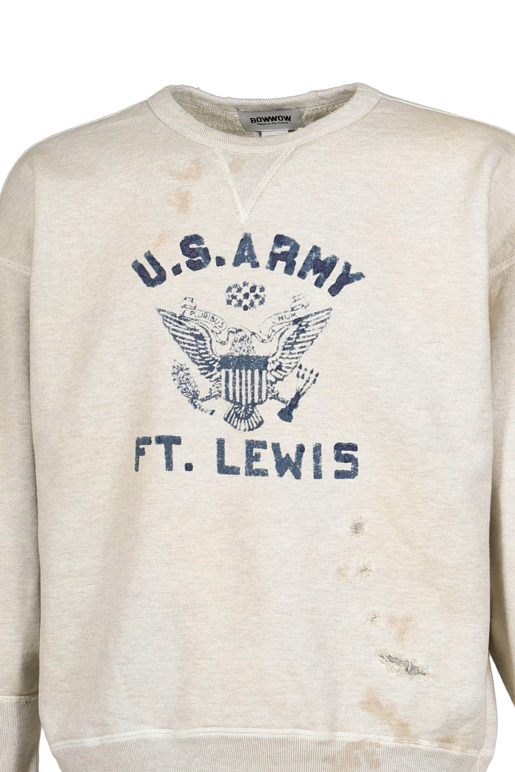 REPAIRED DOUBLE V SWEATSHIRT-U.S.ARMY / OAT