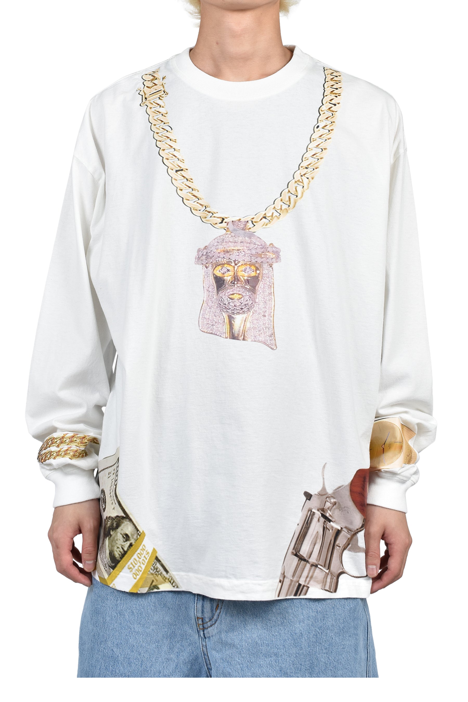 JESUS CHAIN WHITE LONG SLEEVE / WHT