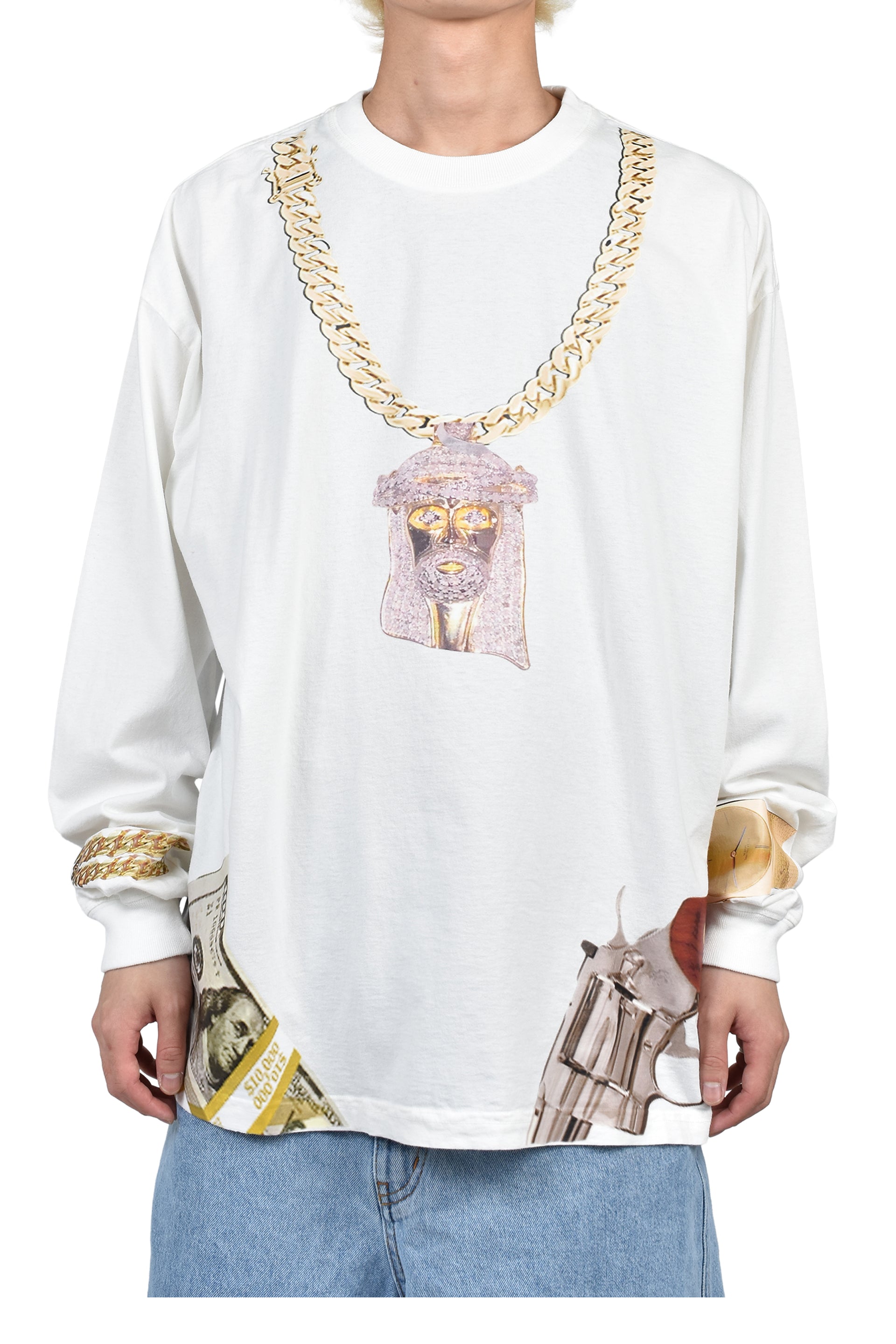 JESUS CHAIN WHITE LONG SLEEVE / WHT