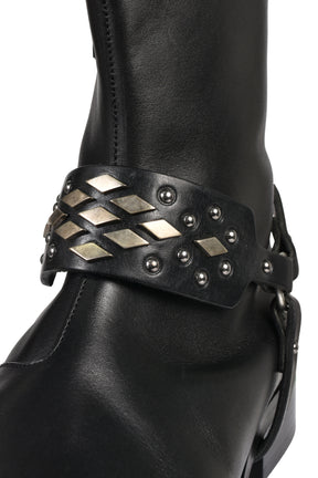ABSTRACT SNAKE BOOT STRAP / BLK